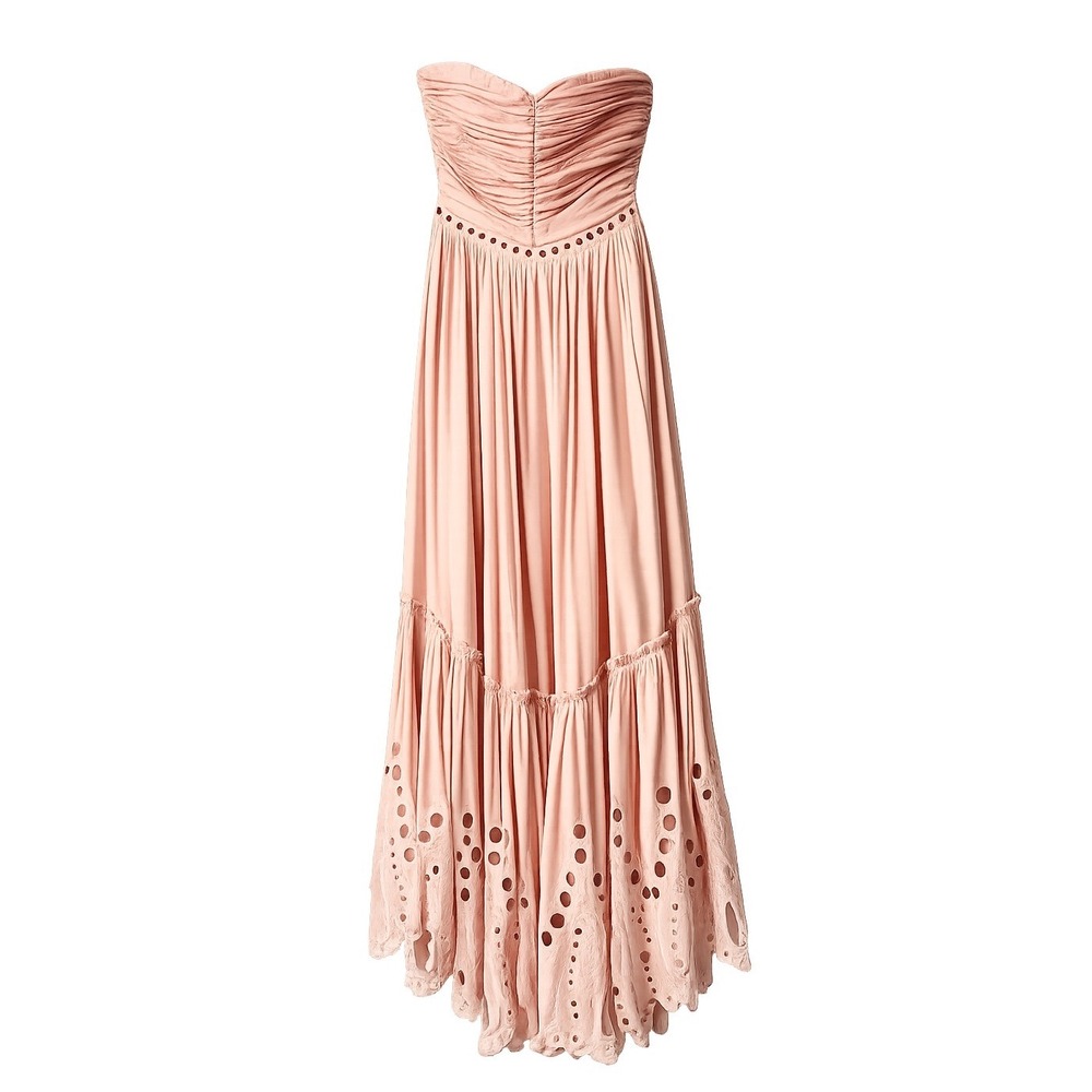 Ramy Brook Stephy Strapless Midi Dress Blush Pink XXS - Picture 3 of 9